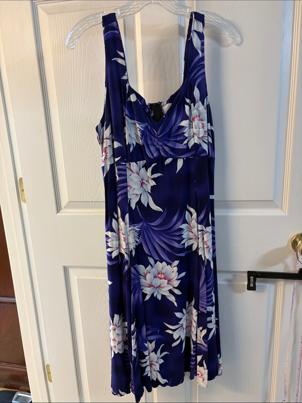 Sleeveless Floral Midi Dress in Deep Purple